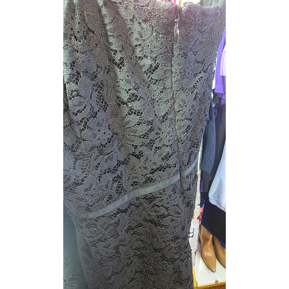 Ann Taylor Black Lace sweetheart Neck Midi Dress NWT Size 6 - Picture 5 of 10